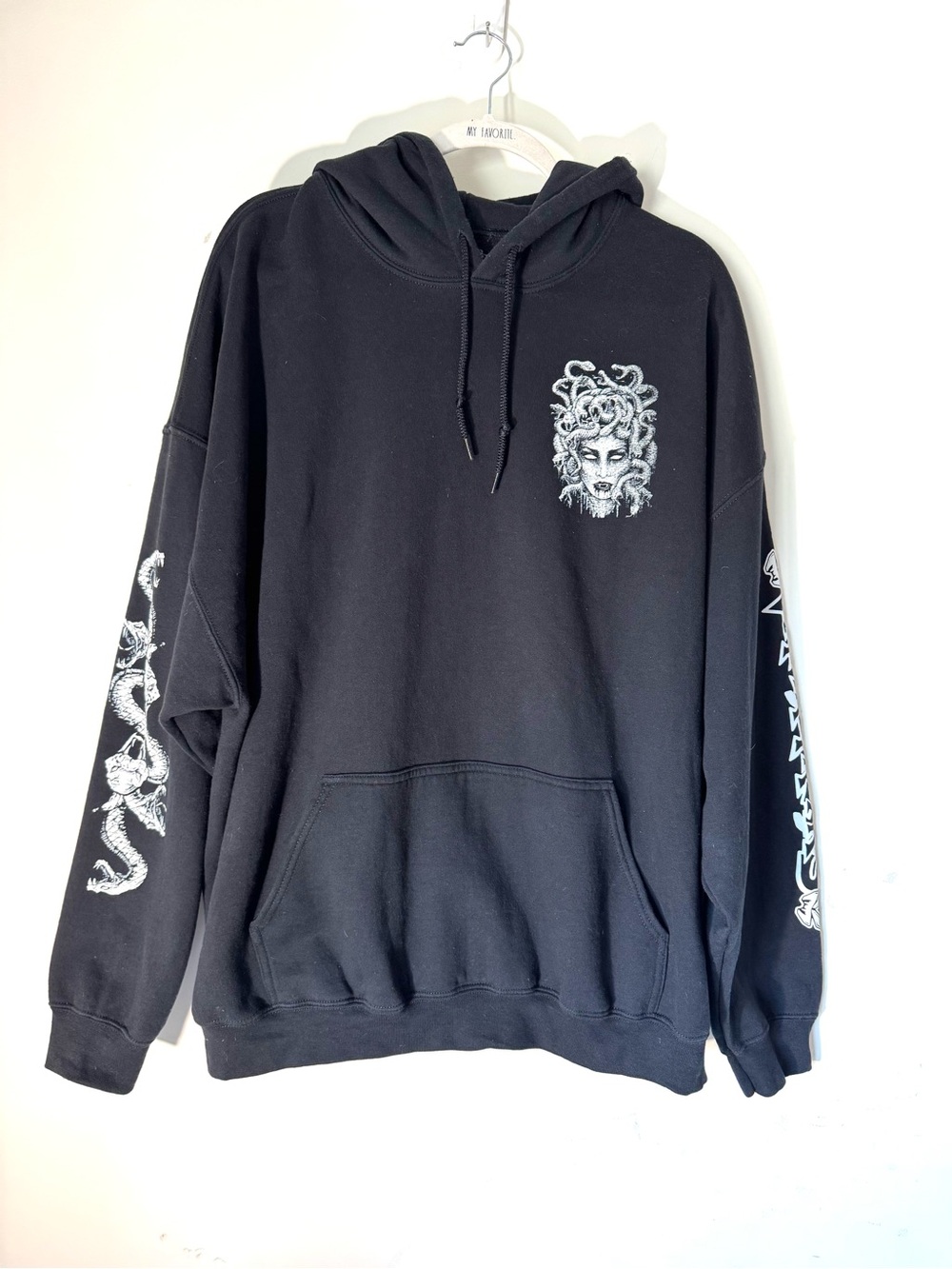 Vampire Freaks Black & White Medusa Pullover Hoodie‎ Unisex Size 2XL